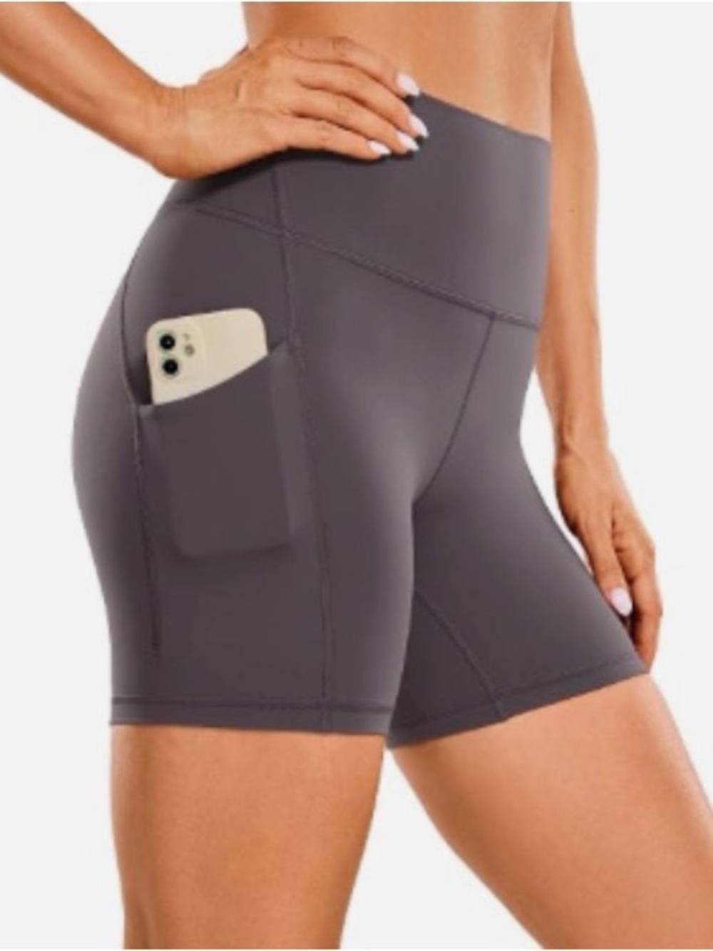 CRZ YOGA Butterluxe Biker Shorts Pockets 5"